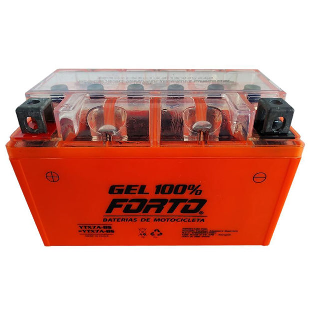 Imagen de Bateria de Gel Naranja YTX7A-BS Ancha Forto