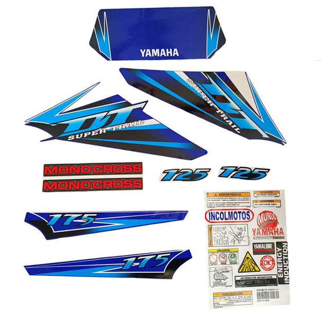 Imagen de Calcomania Completa + Advertencias Yamaha Dtk125 Dtk175 Modelo 2017 Col