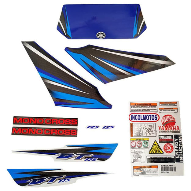 Imagen de Calcomania Completa + Advertencias Yamaha Dtk125 Dtk175 Modelo Nuevo Col