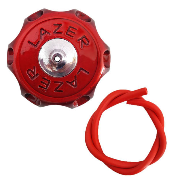 Imagen de Tapa gasolina Aluminio + Manguera DTk Dte Rojo