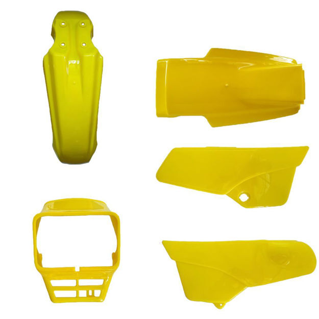 Imagen de Plasticos Yamaha Dtk Amarillo Mascarilla Guardafango Delantero Guardafango Posterior Tapas laterales