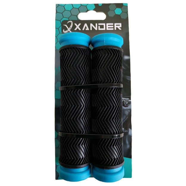 Imagen de Puños Xander  MTB Negro Filo de Colores