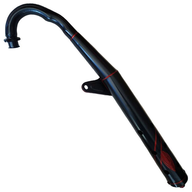 Imagen de Escape Ax100 Negro  Filo Rojo Escorpion