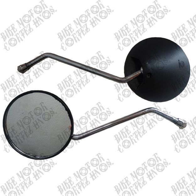 Imagen de Espejo Tipo Dtk Rx115 10Mm Redondo Rosca Izquierda moto China